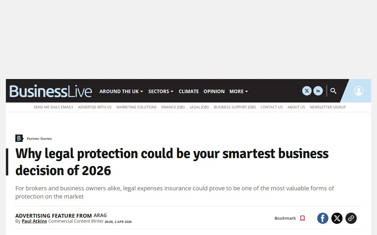 Landing page screenshot