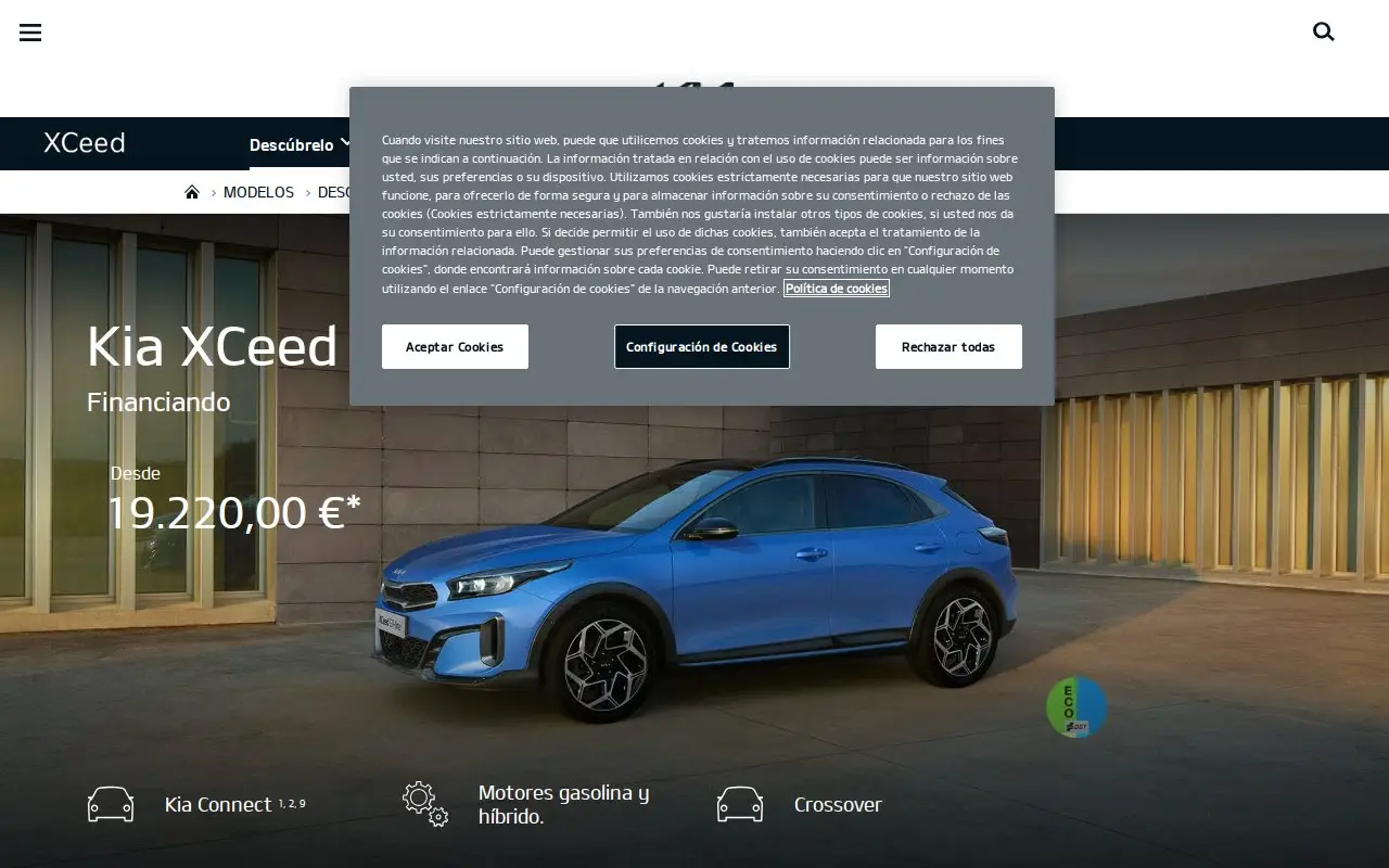 Landing page screenshot