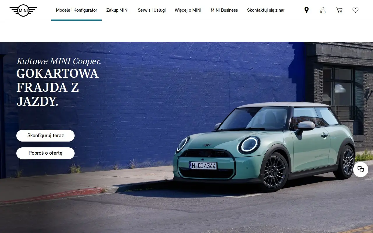 Landing page screenshot