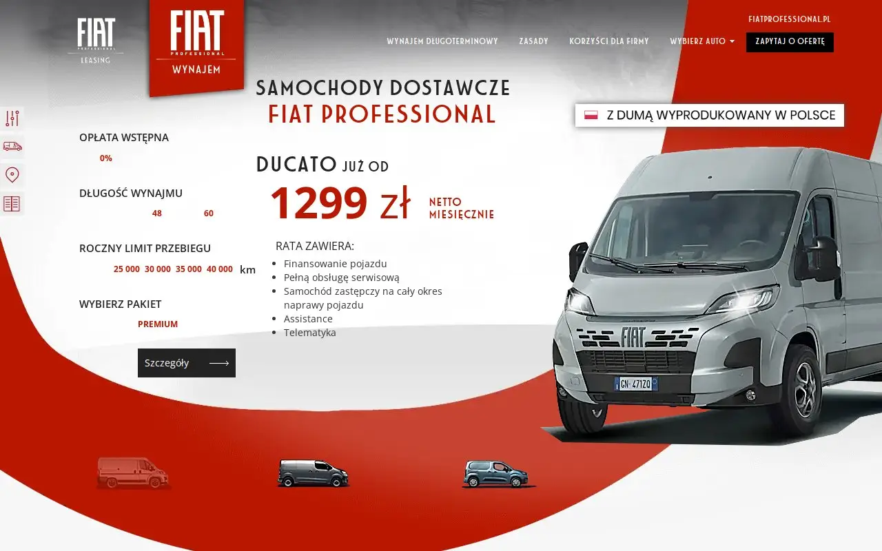 Landing page screenshot