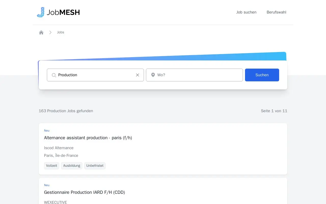 Landing page screenshot