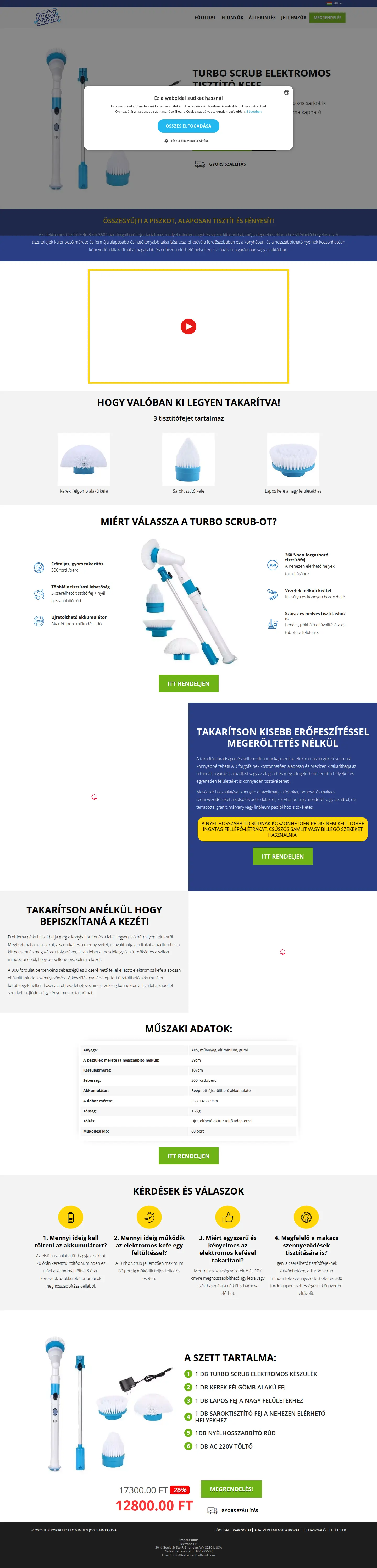 Landing page screenshot