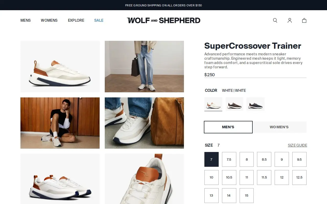 Landing page screenshot