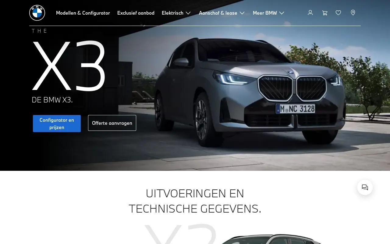 Landing page screenshot