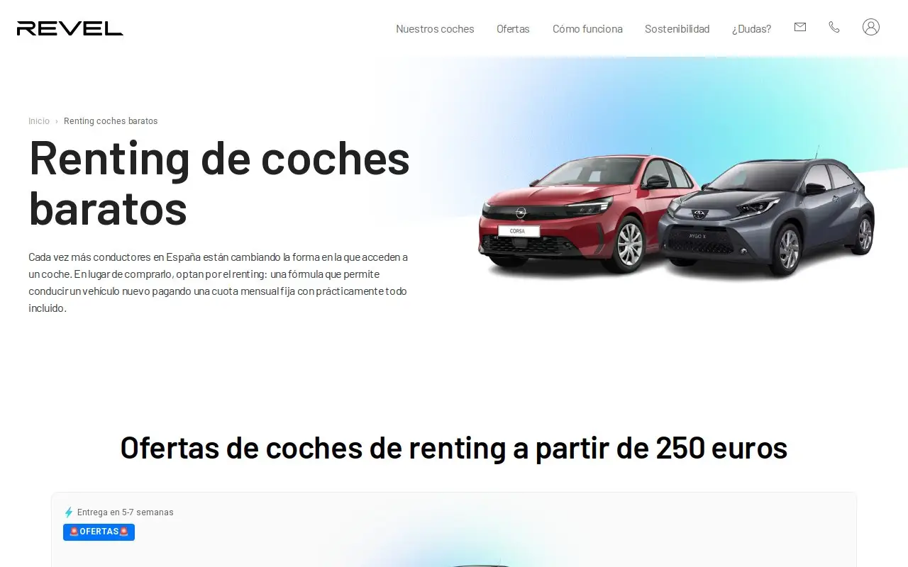 Landing page screenshot