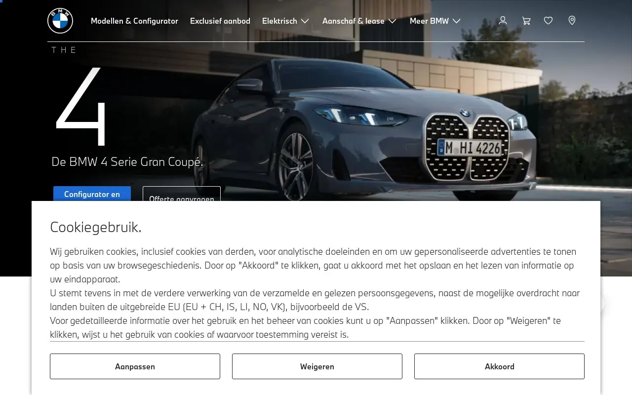 Landing page screenshot