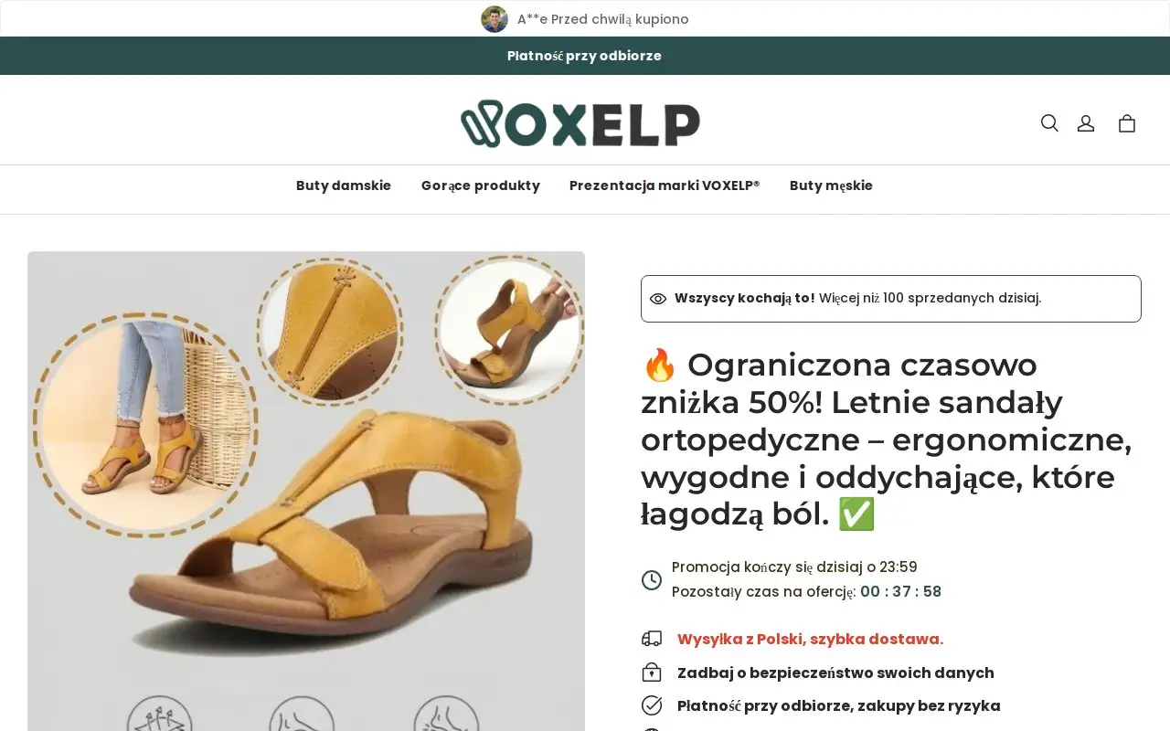 Landing page screenshot
