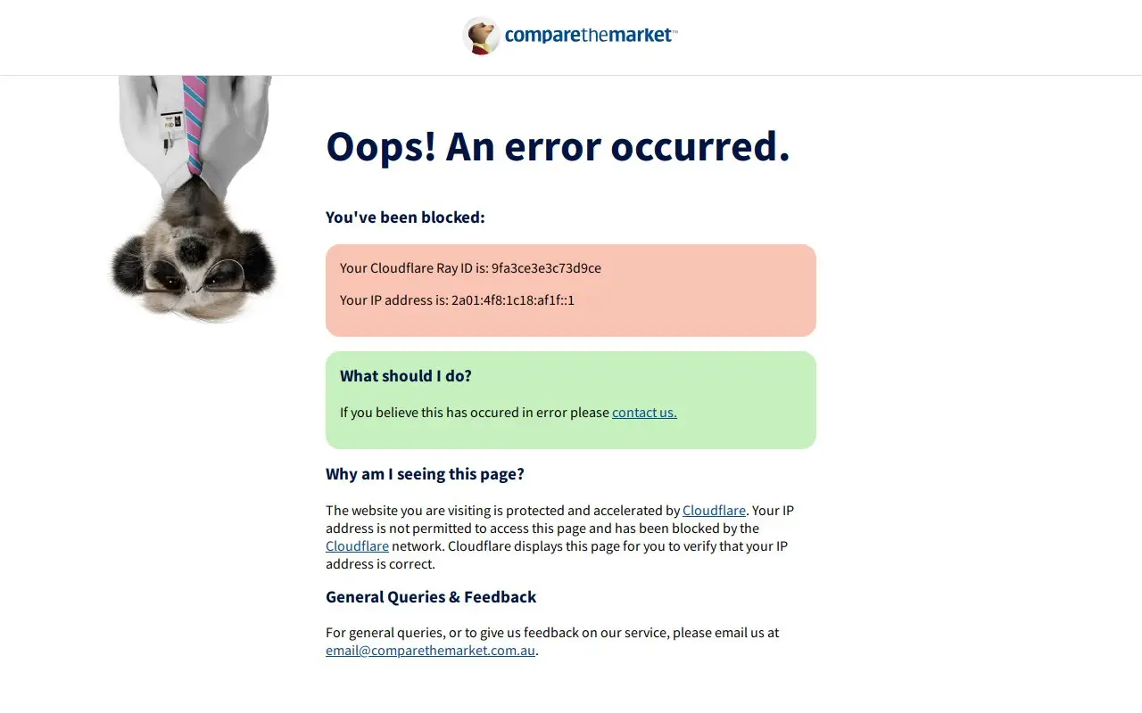 Landing page screenshot