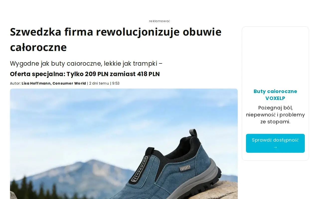 Landing page screenshot