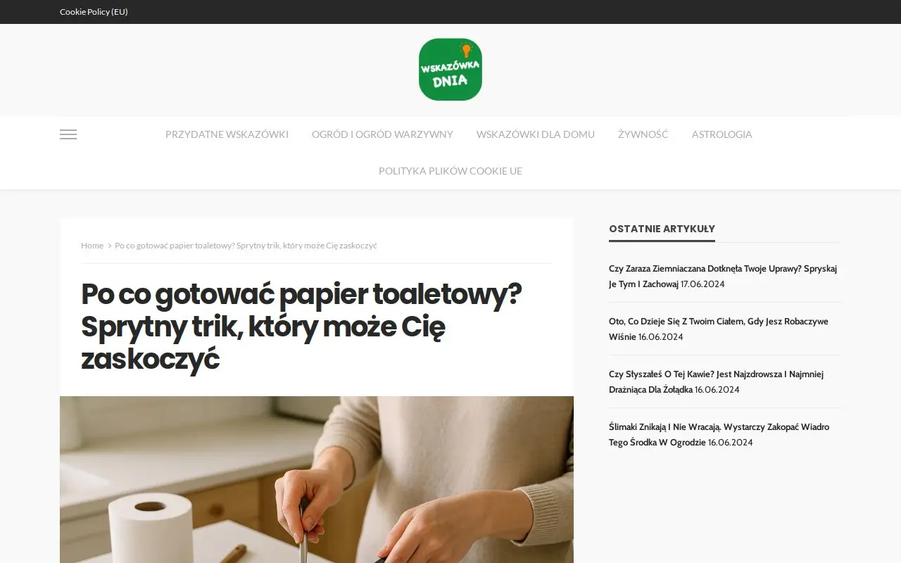 Landing page screenshot