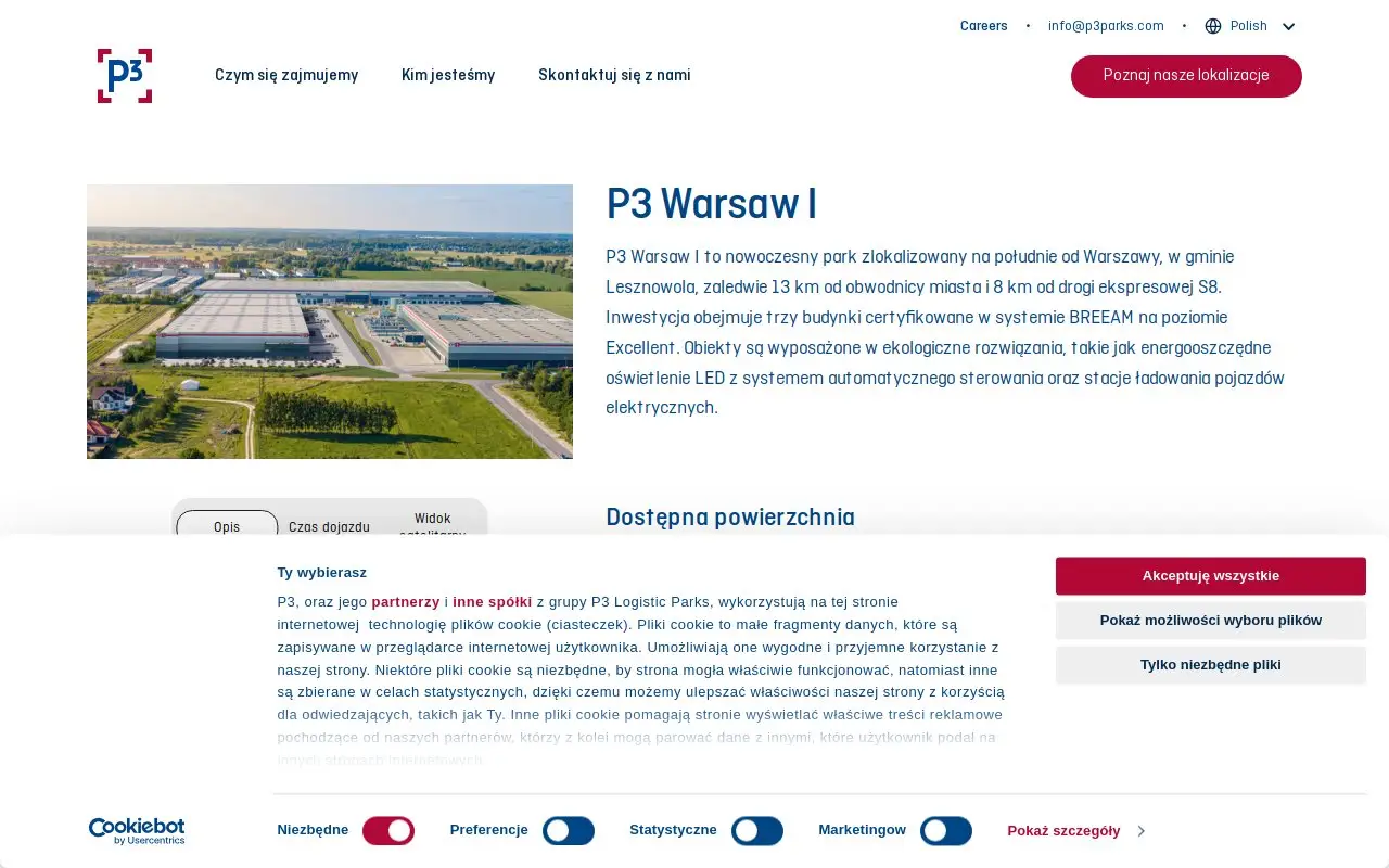 Landing page screenshot
