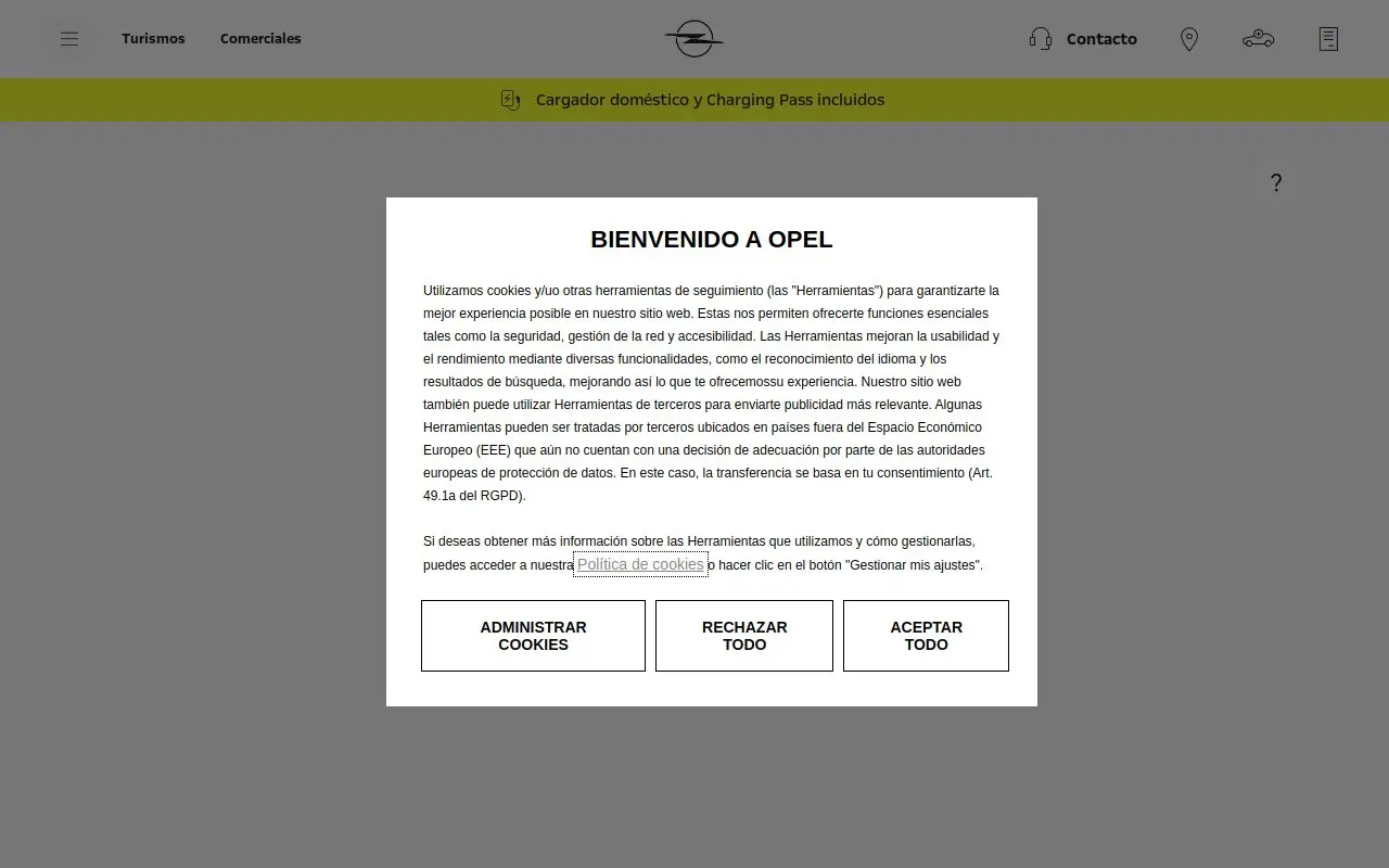 Landing page screenshot