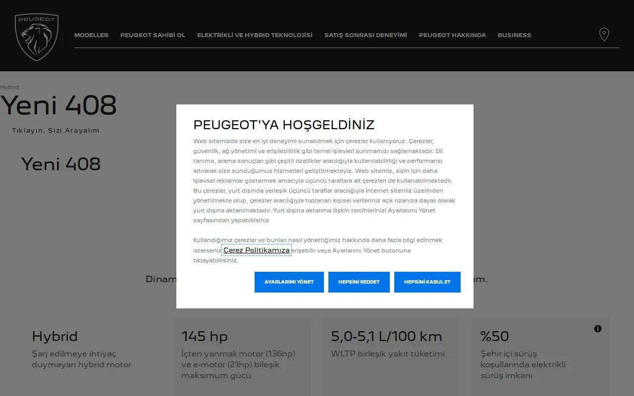 Landing page screenshot