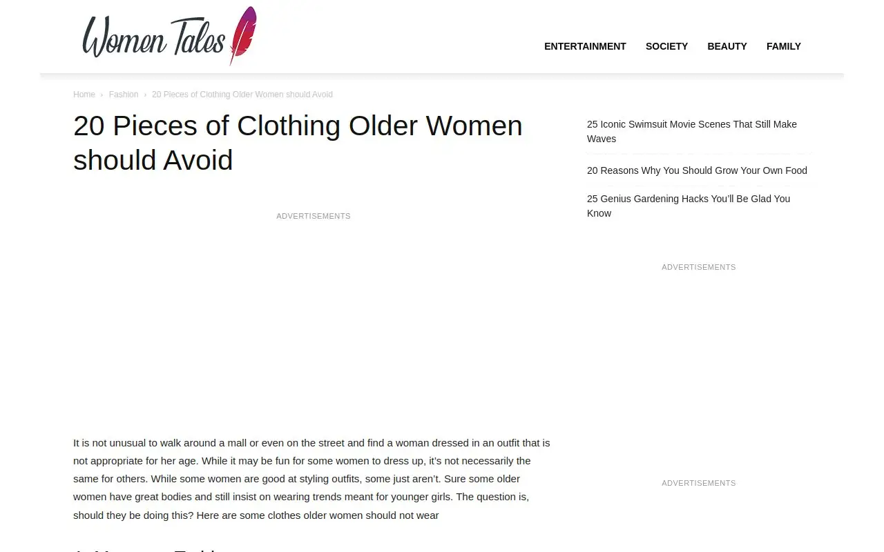 Landing page screenshot