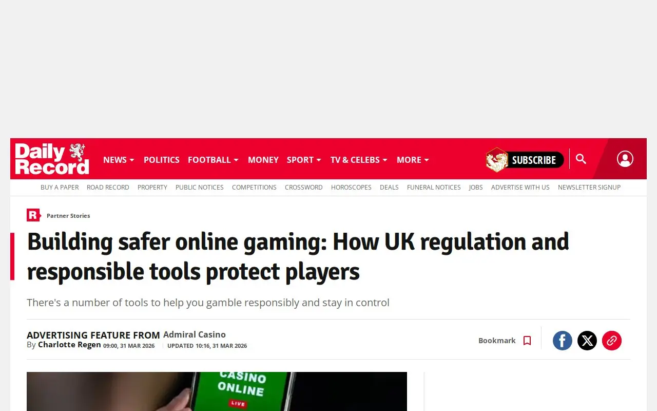 Landing page screenshot