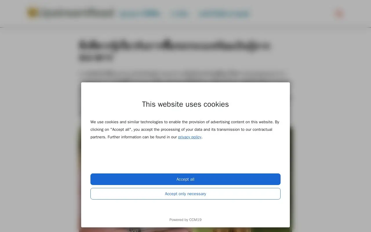 Landing page screenshot