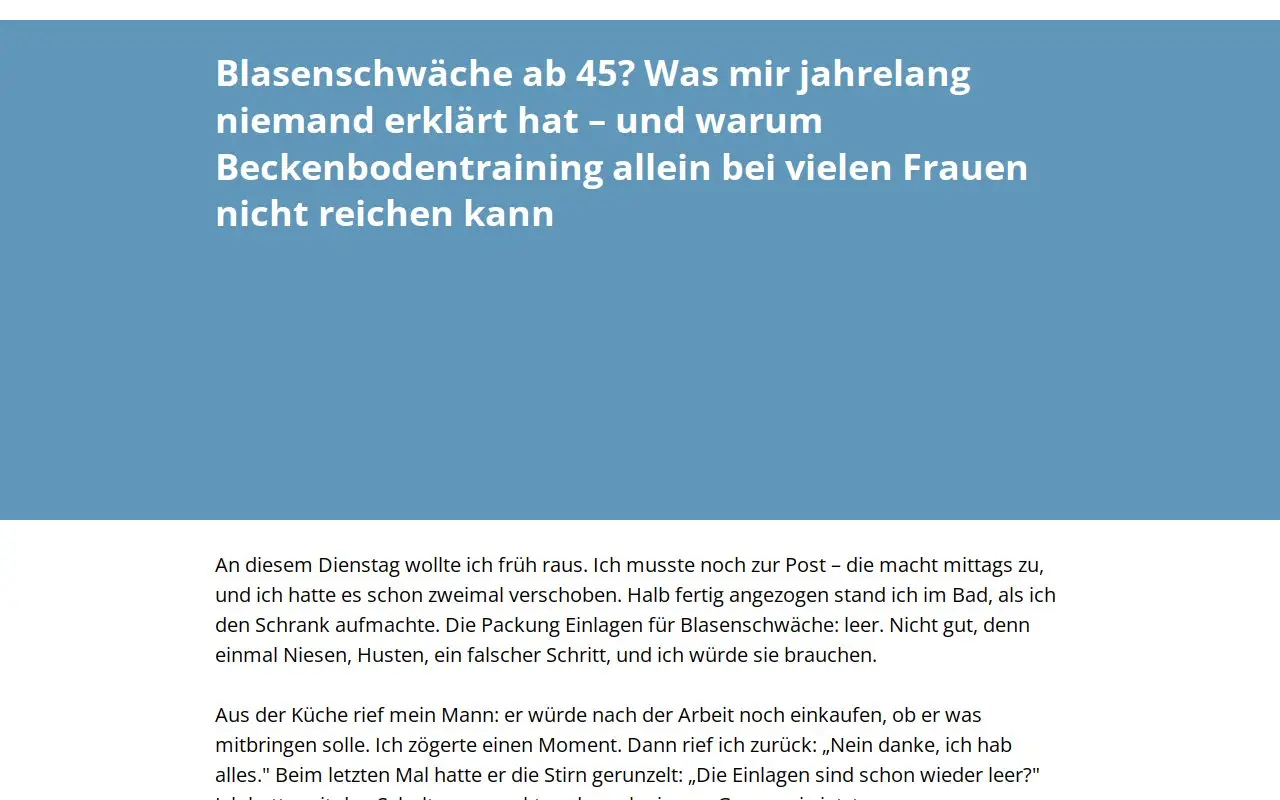 Landing page screenshot