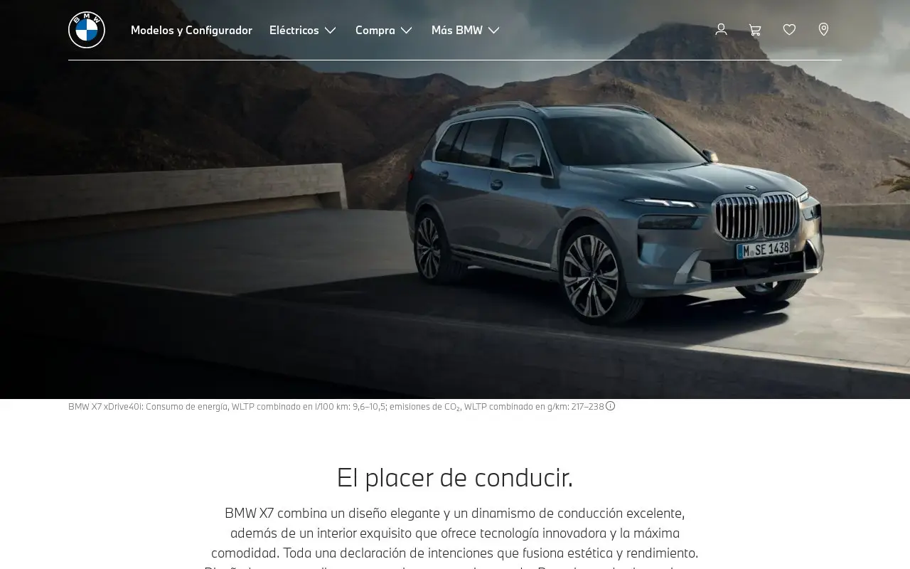 Landing page screenshot
