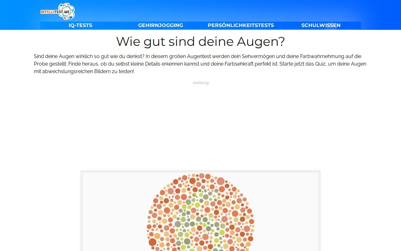 Landing page screenshot