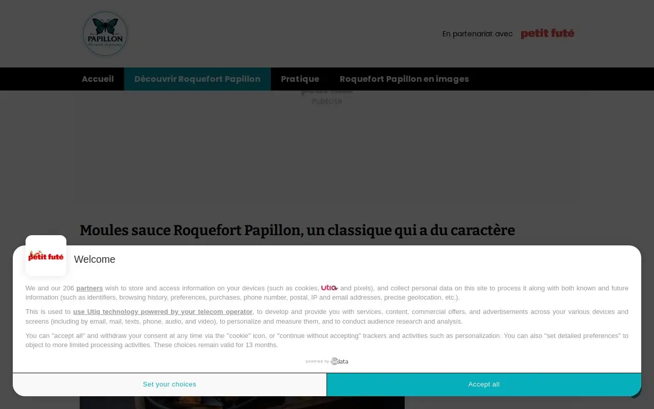 Landing page screenshot