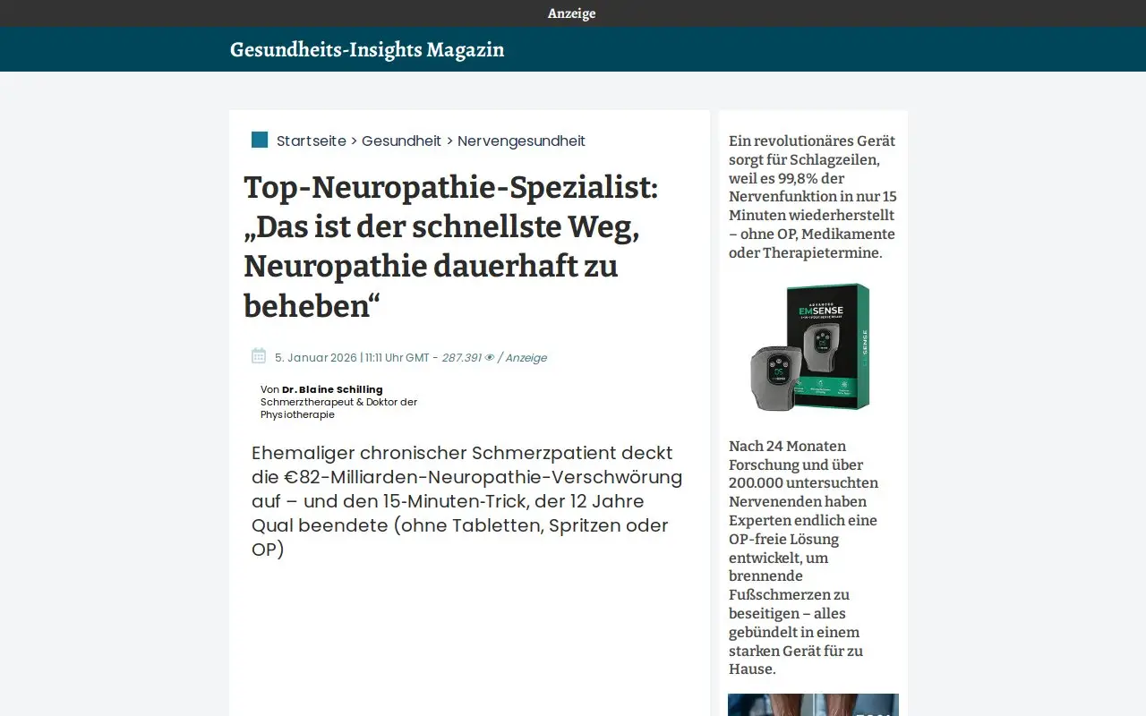 Landing page screenshot