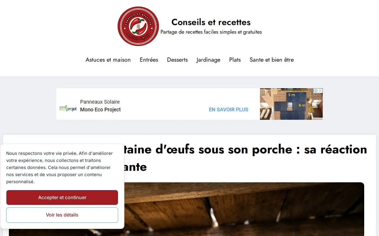 Landing page screenshot