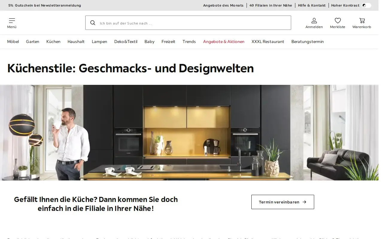 Landing page screenshot