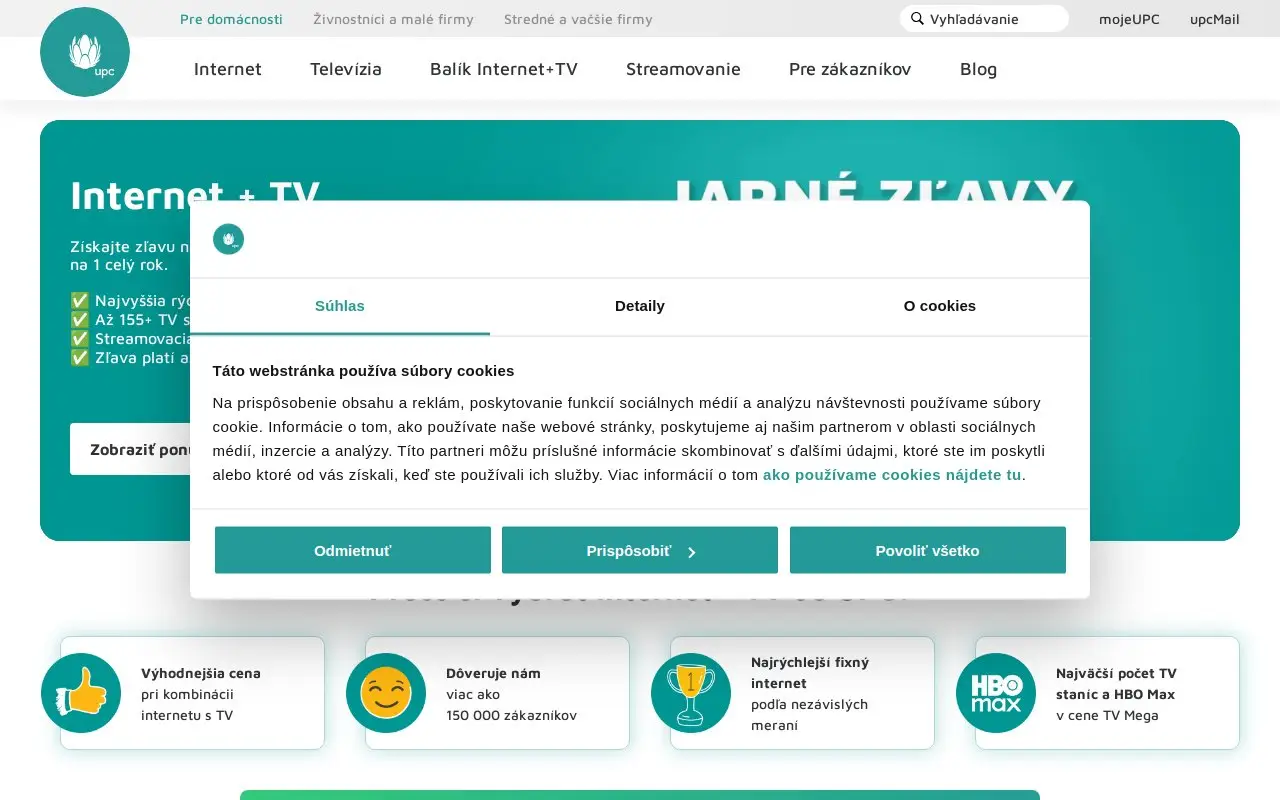 Landing page screenshot