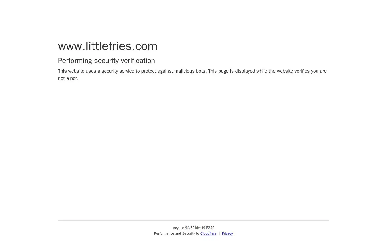 Landing page screenshot