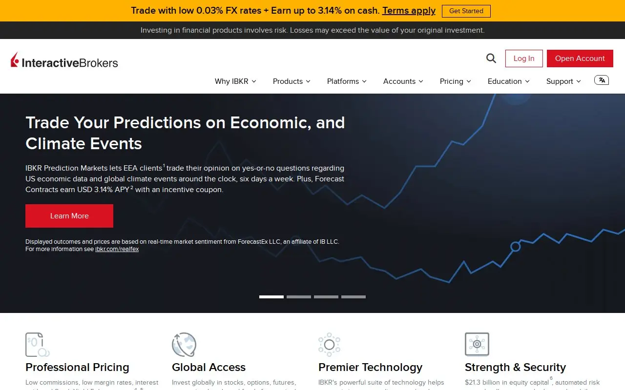 Landing page screenshot