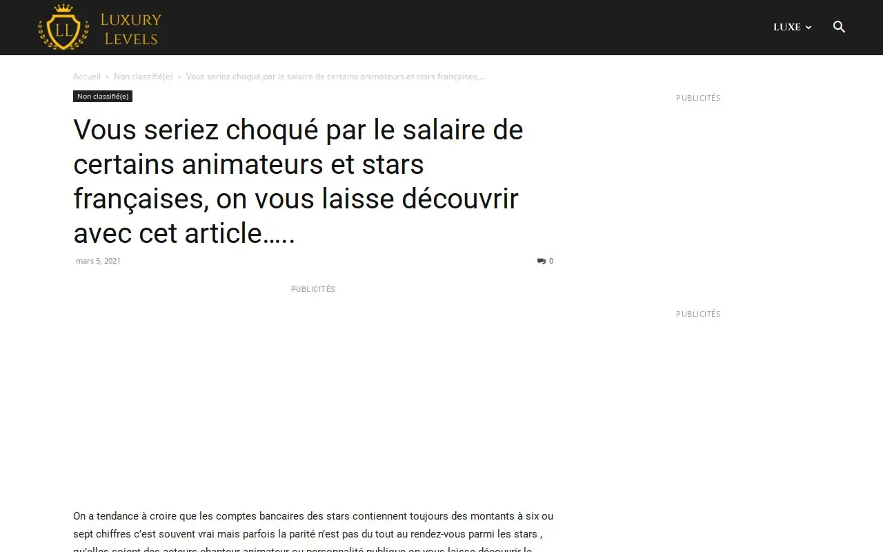 Landing page screenshot