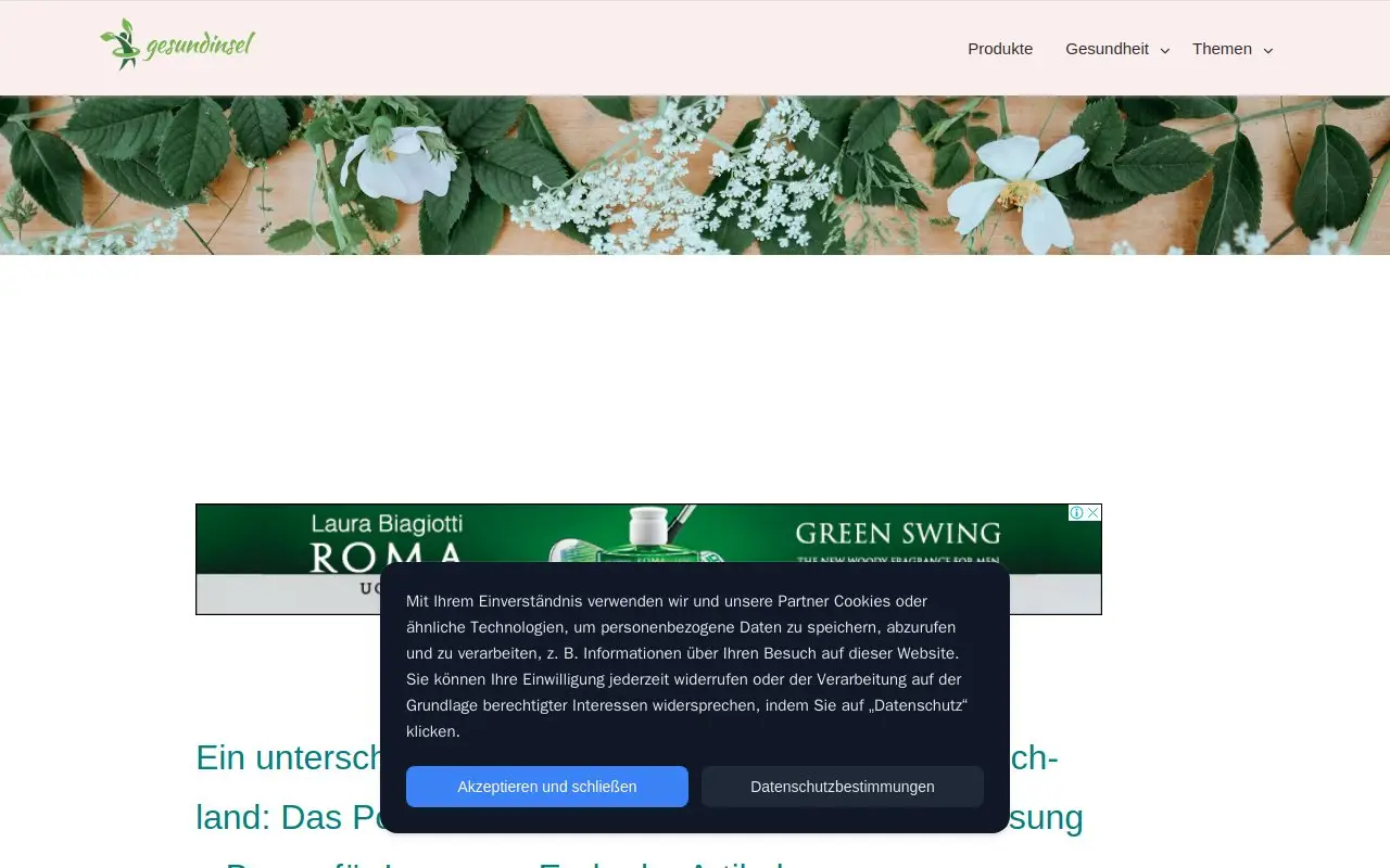 Landing page screenshot
