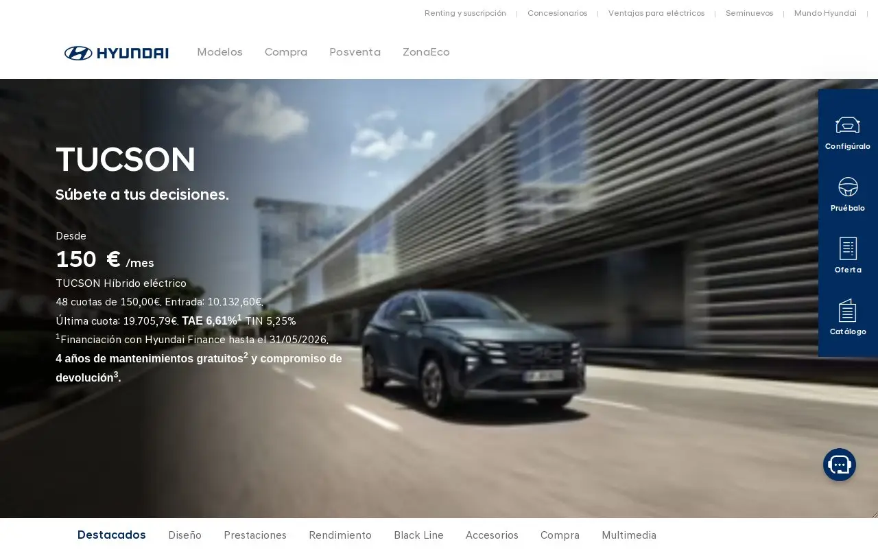 Landing page screenshot