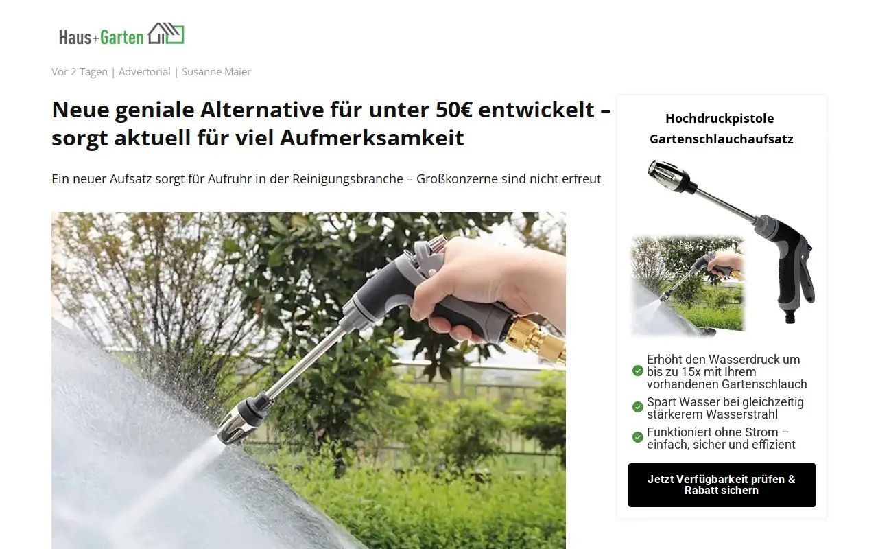 Landing page screenshot
