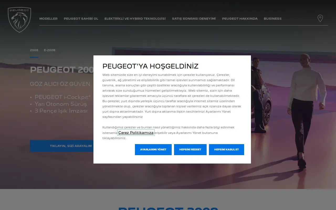 Landing page screenshot