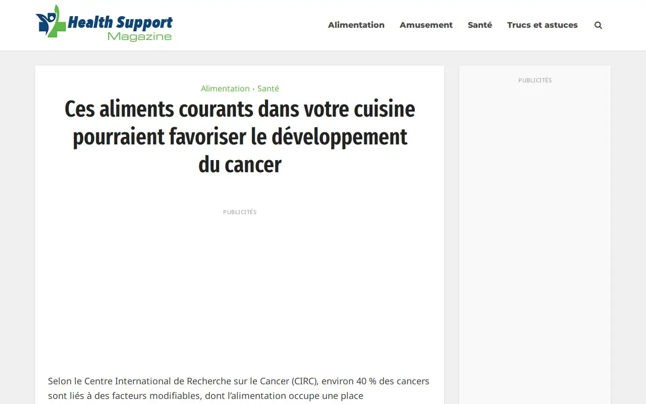 Landing page screenshot