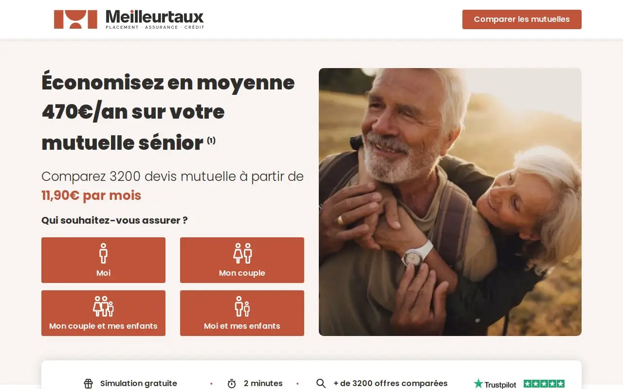 Landing page screenshot