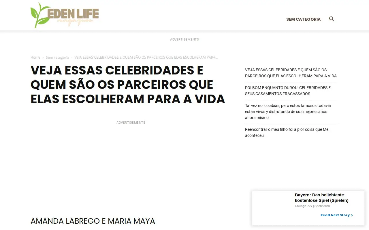 Landing page screenshot