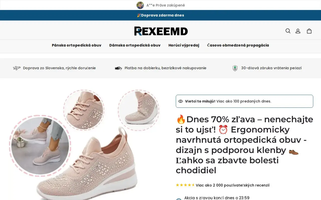 Landing page screenshot