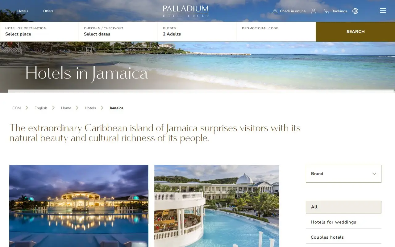 Landing page screenshot