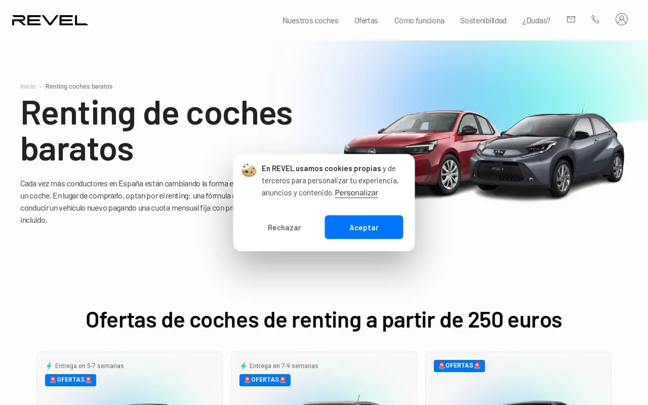 Landing page screenshot