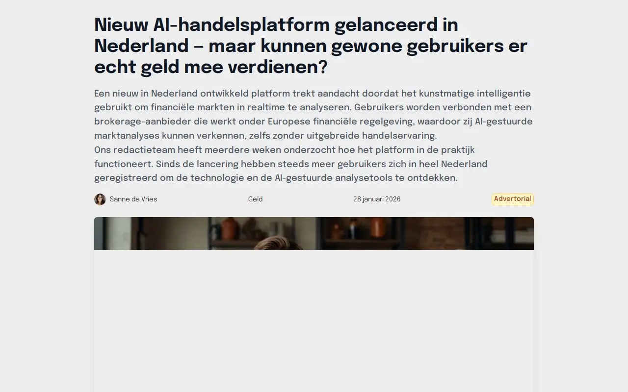 Landing page screenshot