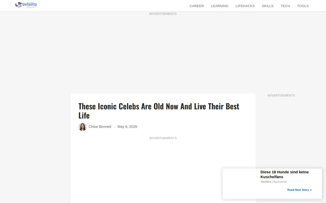 Landing page screenshot