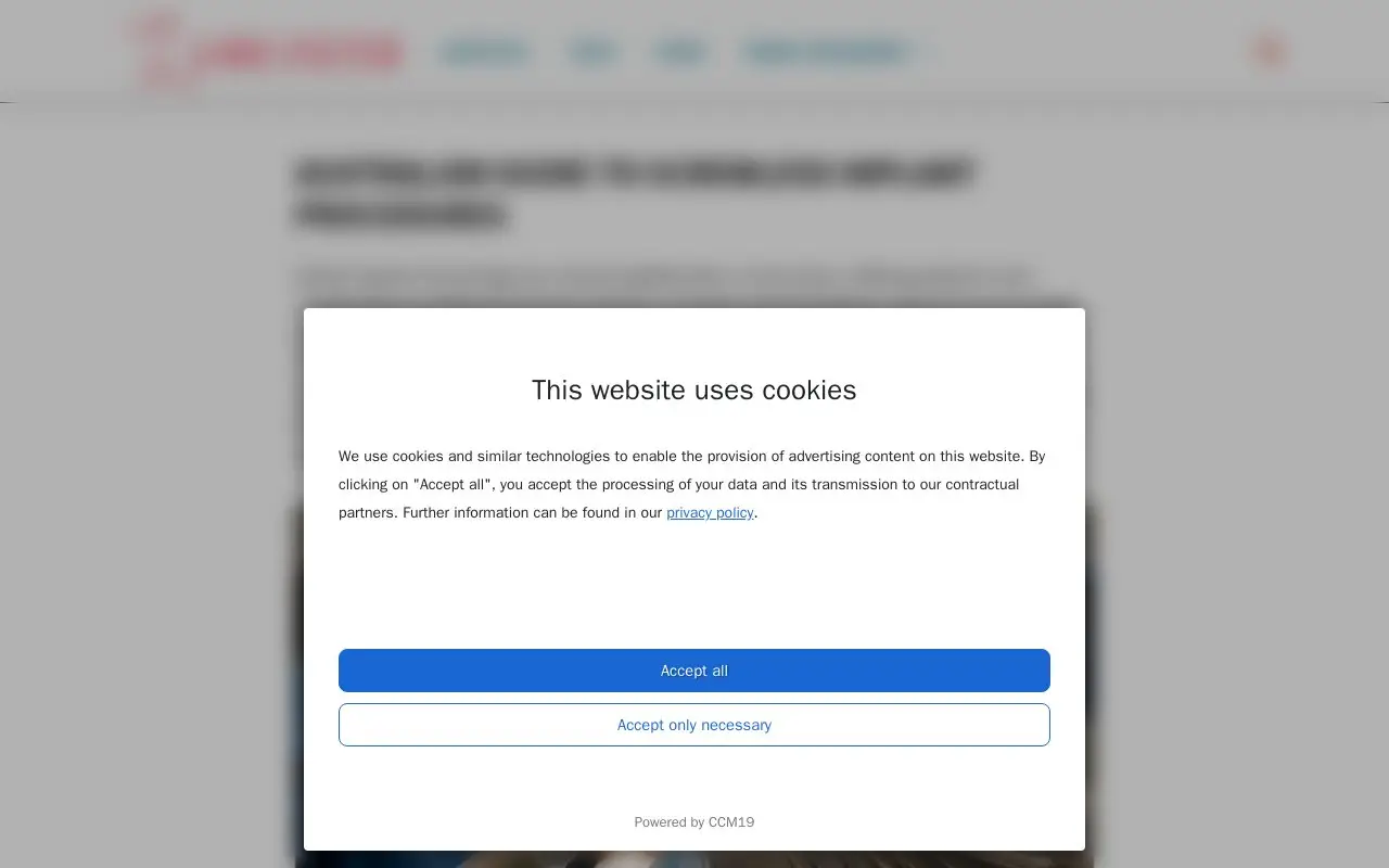 Landing page screenshot