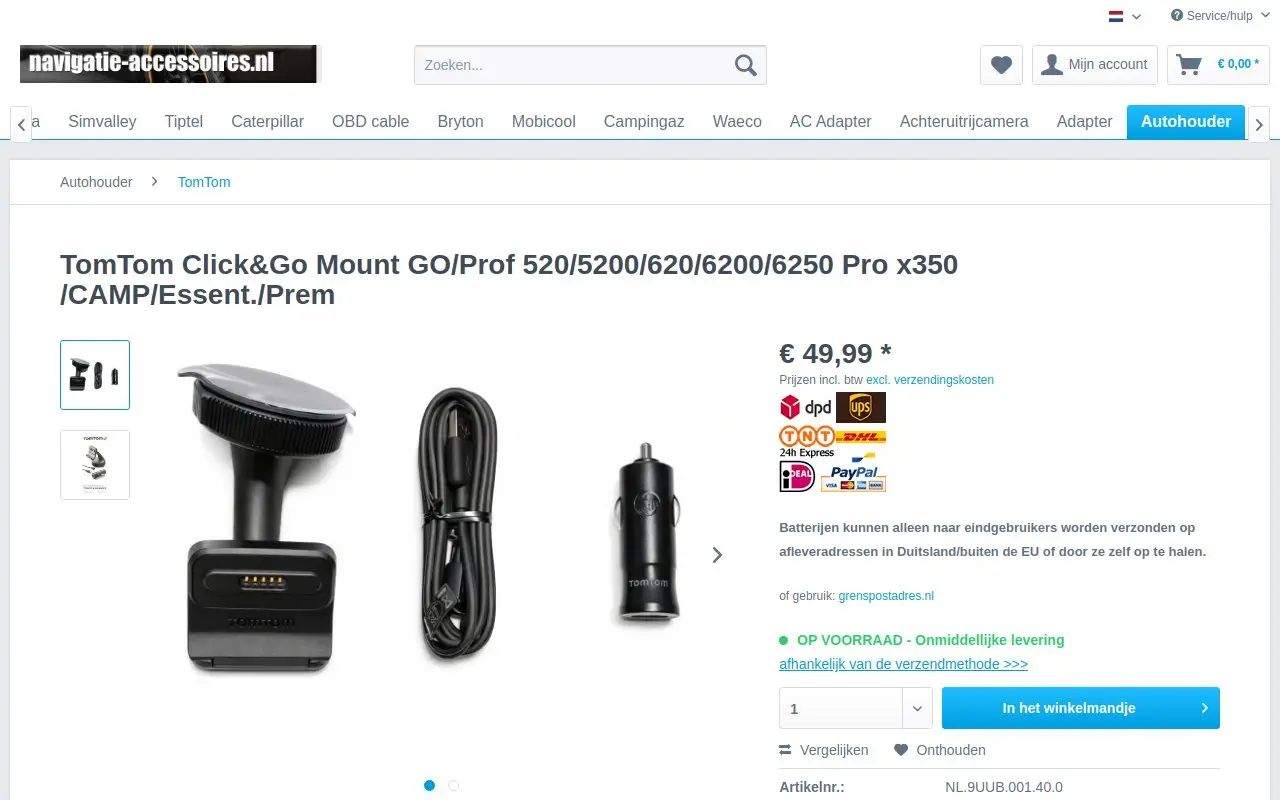 Landing page screenshot