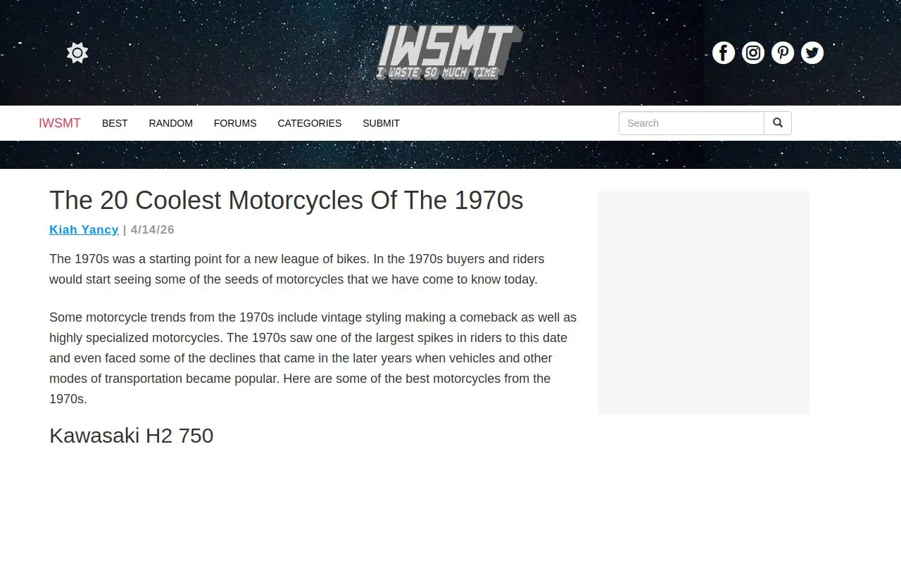Landing page screenshot