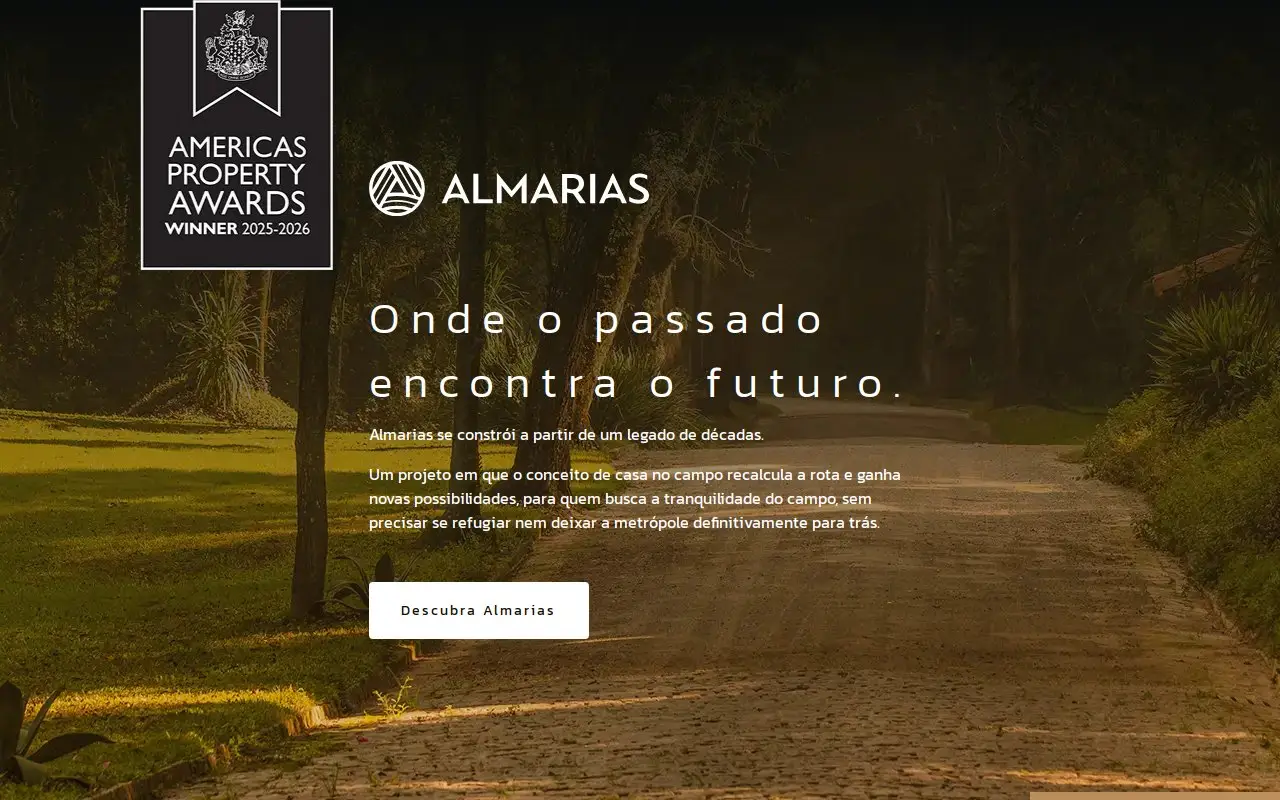 Landing page screenshot