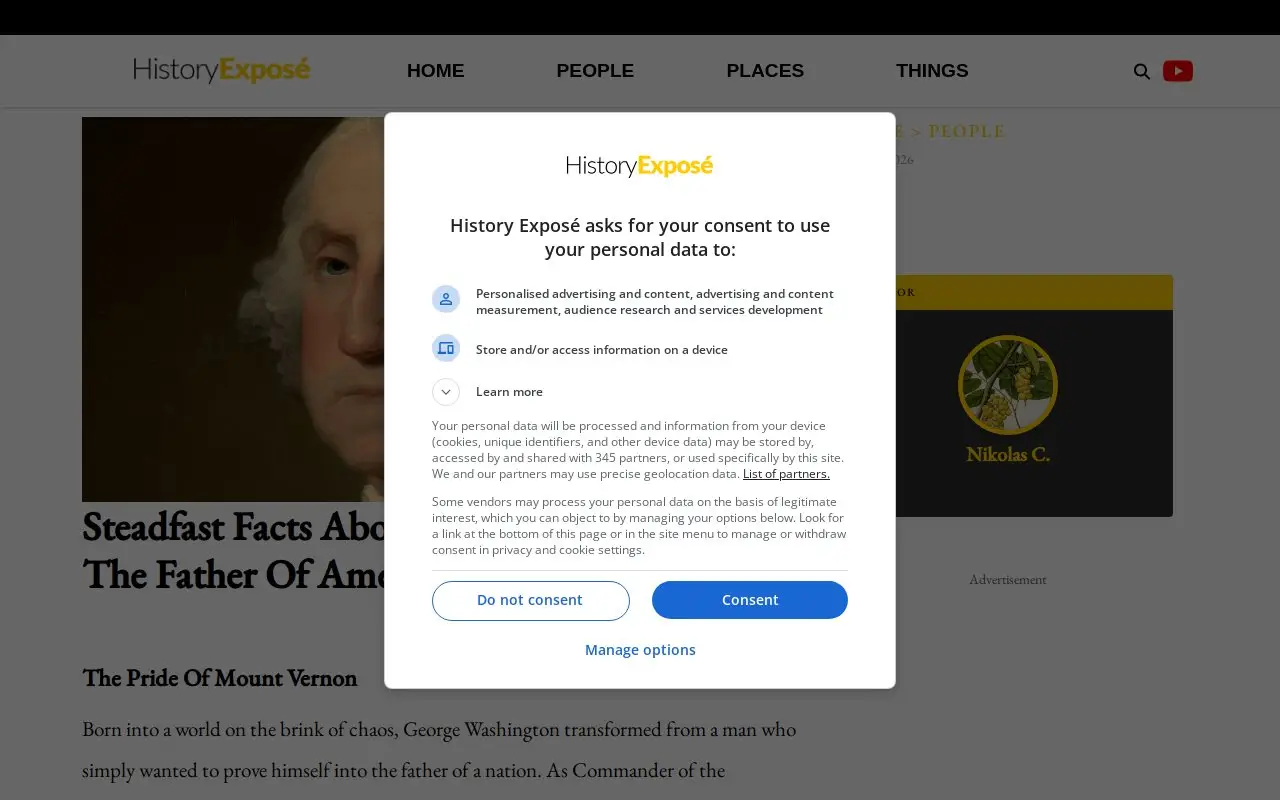 Landing page screenshot