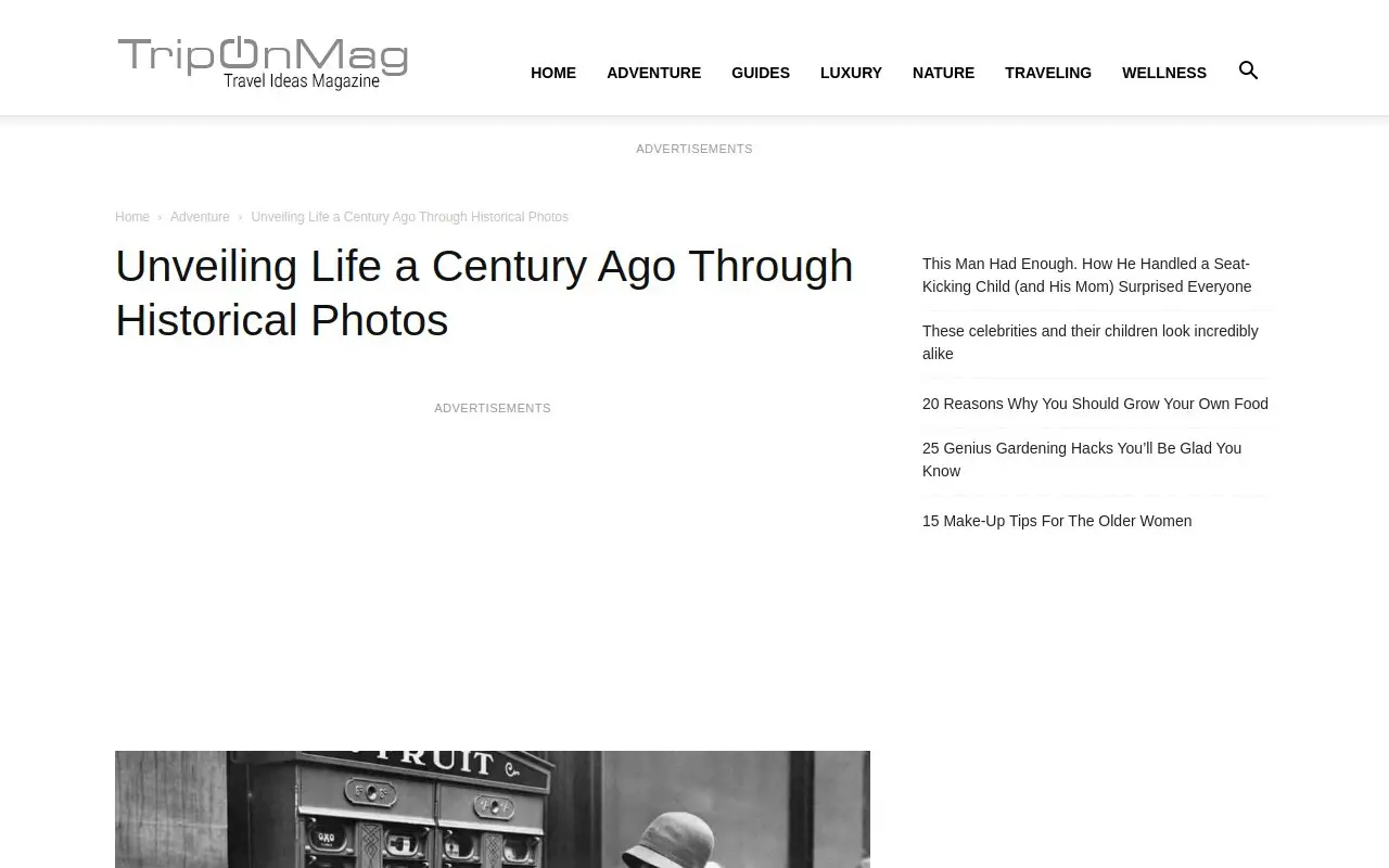 Landing page screenshot