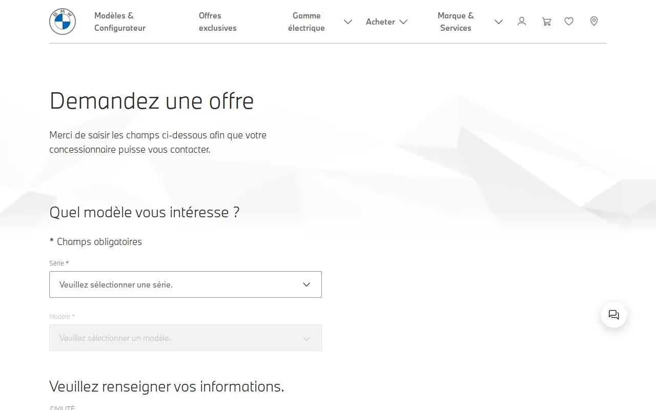 Landing page screenshot